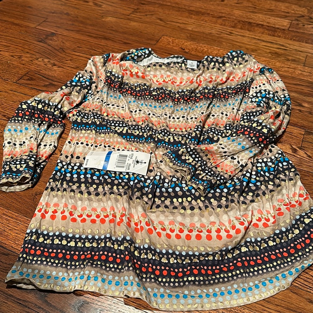 Multi color blouse . Silky lark lane